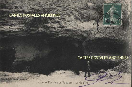 Cartes postales anciennes > CARTES POSTALES > carte postale ancienne > cartes-postales-ancienne.com Provence alpes cote d'azur Vaucluse Fontaine De Vaucluse