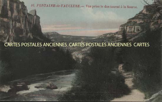 Cartes postales anciennes > CARTES POSTALES > carte postale ancienne > cartes-postales-ancienne.com Provence alpes cote d'azur Vaucluse Fontaine De Vaucluse