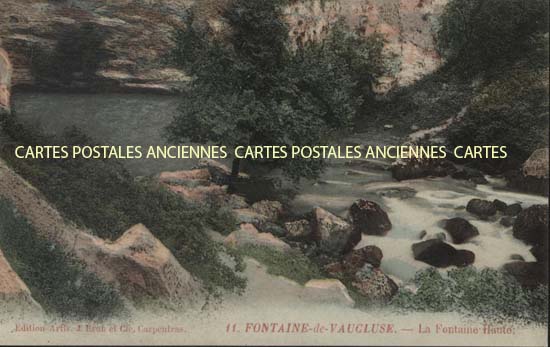 Cartes postales anciennes > CARTES POSTALES > carte postale ancienne > cartes-postales-ancienne.com Provence alpes cote d'azur Vaucluse Fontaine De Vaucluse