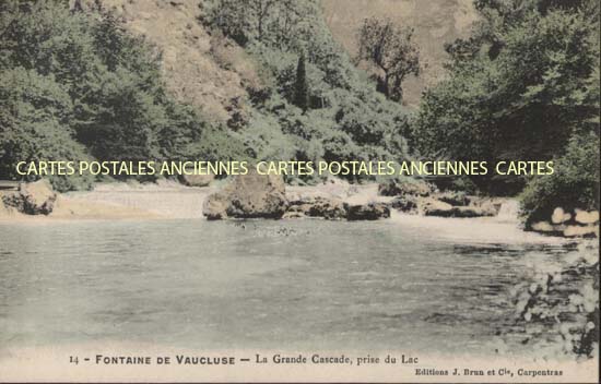 Cartes postales anciennes > CARTES POSTALES > carte postale ancienne > cartes-postales-ancienne.com Provence alpes cote d'azur Vaucluse Fontaine De Vaucluse