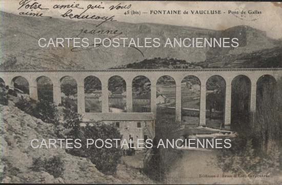 Cartes postales anciennes > CARTES POSTALES > carte postale ancienne > cartes-postales-ancienne.com Provence alpes cote d'azur Vaucluse Fontaine De Vaucluse