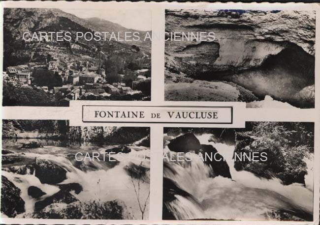 Cartes postales anciennes > CARTES POSTALES > carte postale ancienne > cartes-postales-ancienne.com Provence alpes cote d'azur Vaucluse Fontaine De Vaucluse