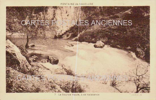 Cartes postales anciennes > CARTES POSTALES > carte postale ancienne > cartes-postales-ancienne.com Provence alpes cote d'azur Vaucluse Fontaine De Vaucluse