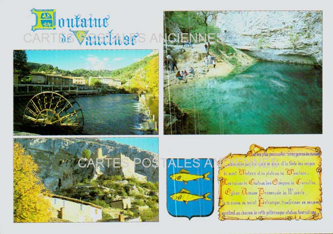 Cartes postales anciennes > CARTES POSTALES > carte postale ancienne > cartes-postales-ancienne.com Provence alpes cote d'azur Vaucluse Fontaine De Vaucluse