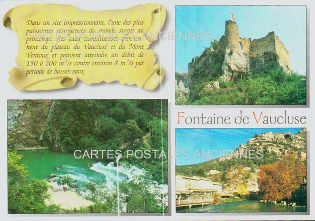 Cartes postales anciennes > CARTES POSTALES > carte postale ancienne > cartes-postales-ancienne.com Provence alpes cote d'azur Vaucluse Fontaine De Vaucluse