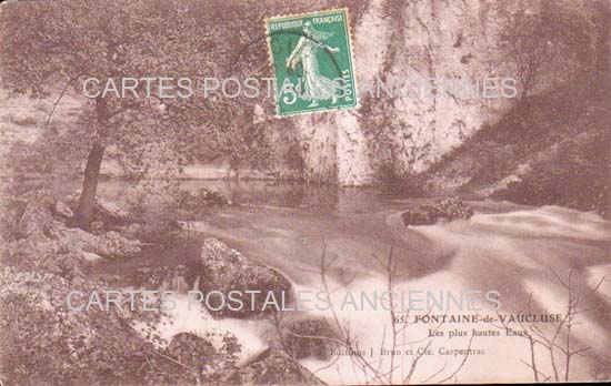 Cartes postales anciennes > CARTES POSTALES > carte postale ancienne > cartes-postales-ancienne.com Provence alpes cote d'azur Vaucluse Fontaine De Vaucluse