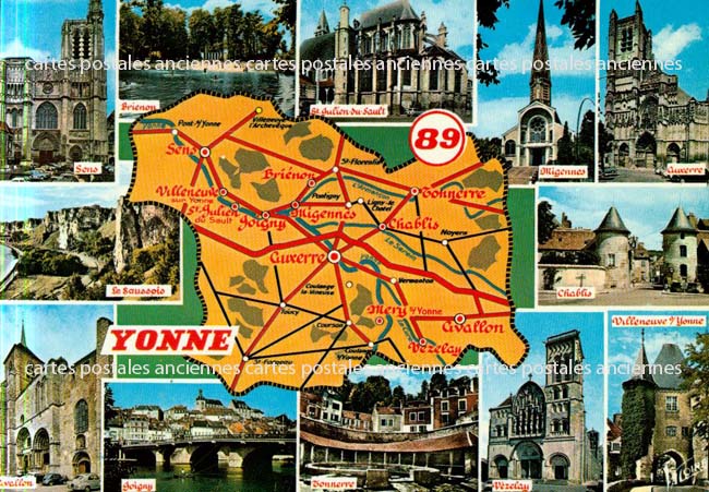 Cartes postales anciennes > CARTES POSTALES > carte postale ancienne > cartes-postales-ancienne.com Bourgogne franche comte Yonne