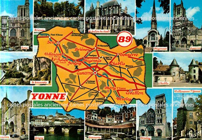 Cartes postales anciennes > CARTES POSTALES > carte postale ancienne > cartes-postales-ancienne.com Bourgogne franche comte Yonne