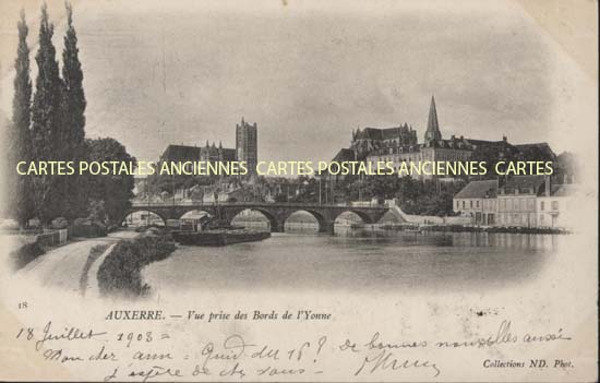 Cartes postales anciennes > CARTES POSTALES > carte postale ancienne > cartes-postales-ancienne.com Bourgogne franche comte Yonne Auxerre