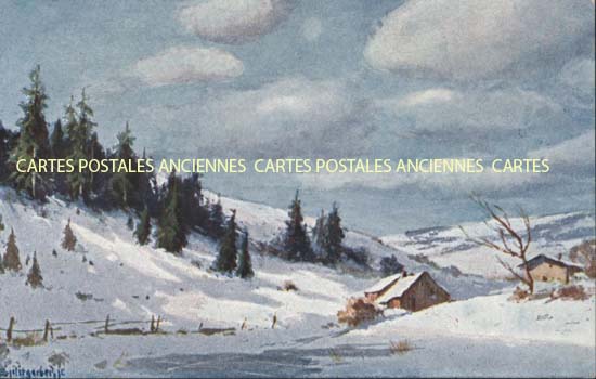 Cartes postales anciennes > CARTES POSTALES > carte postale ancienne > cartes-postales-ancienne.com Paysage neige