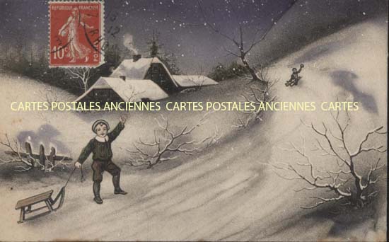 Cartes postales anciennes > CARTES POSTALES > carte postale ancienne > cartes-postales-ancienne.com Paysage neige