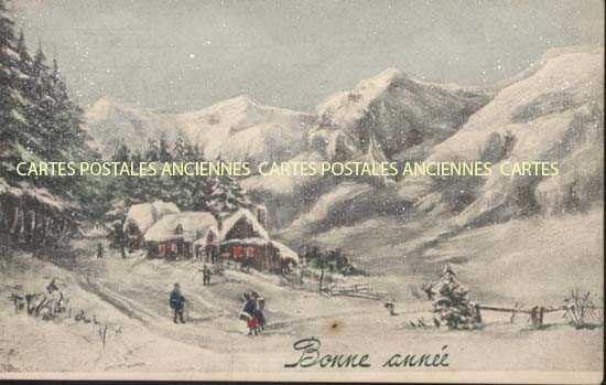 Cartes postales anciennes > CARTES POSTALES > carte postale ancienne > cartes-postales-ancienne.com Paysage neige