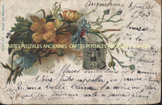 Cartes postales anciennes > CARTES POSTALES > carte postale ancienne > cartes-postales-ancienne.com Fleurs