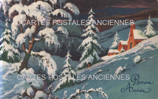 Cartes postales anciennes > CARTES POSTALES > carte postale ancienne > cartes-postales-ancienne.com Paysage neige