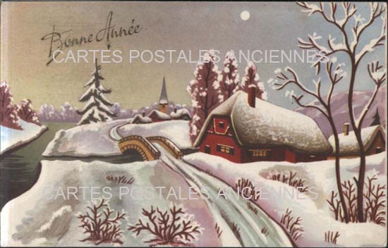 Cartes postales anciennes > CARTES POSTALES > carte postale ancienne > cartes-postales-ancienne.com Paysage neige